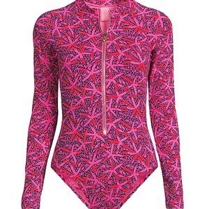 Lilly Pulitzer "Star Searching" Randee rash guard swimsuit - Size 16 - NWT